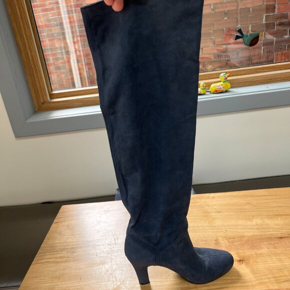 Stella McCartney high blue suede boots - Picture 4 of 6